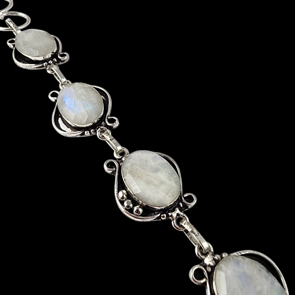 Artisan Silver Moonstone Link Bracelet